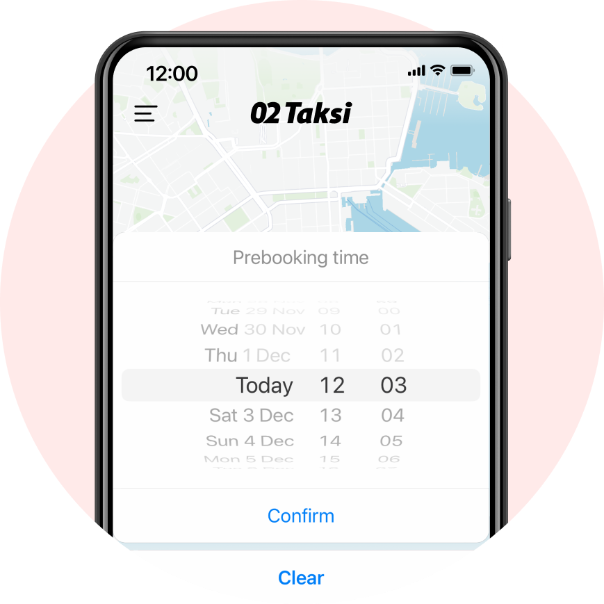 Taksin ennakkotilaus sovelluksella