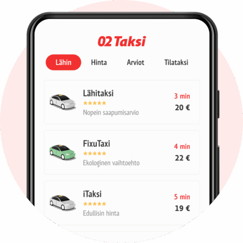 02 Taksi -sovellus