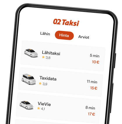 02 Taksi -sovellus