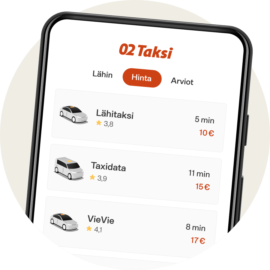 02 Taksi -sovellus
